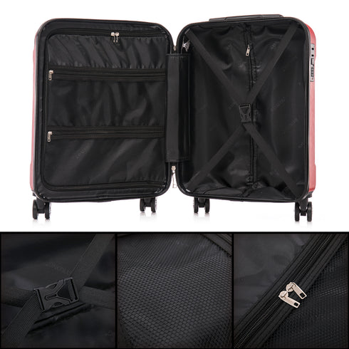 Maleta Cabina 55x40x20cm Policarbonato (44L) - 20 Pulgadas - Burdeos