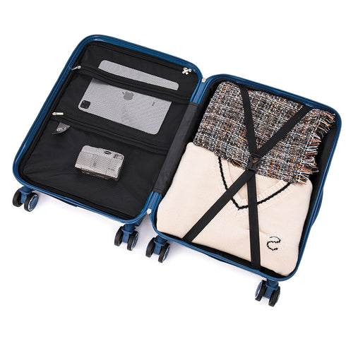 1990s Maleta Mediana extensible 65cm Bass Azul marino