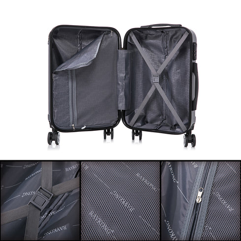 Maleta Cabina ABS 55x40x20cm 44L - 20 Pulgadas Plateada - Marina