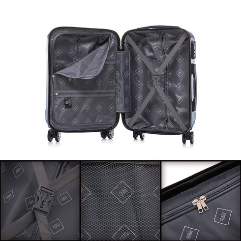 Maleta Cabina 55x39x21cm Policarbonato 45L - 20 Pulgadas Azul - Seda