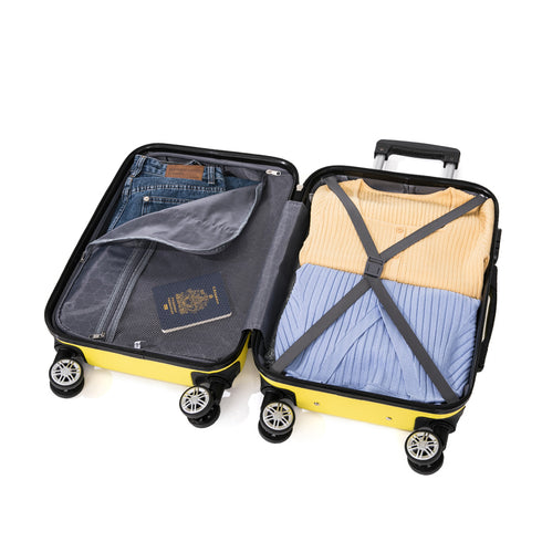 Maleta Cabina ABS 55x40x20cm 44L - 20 Pulgadas Amarillo - Marina