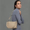 Bolso bandolera de piel para mujer con asa corta khaki Martina