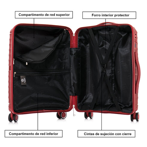 1990s Maleta Grande Extensible 75cm Choco Rojo