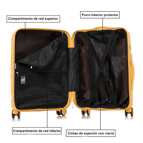 1990s Maleta Grande 75cm extensible - Bass (Amarilla)