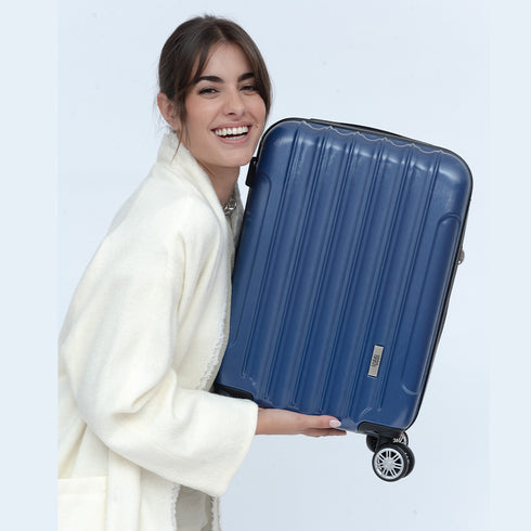 Maleta Cabina 55x39x21cm Policarbonato 45L - 20 Pulgadas AzulMarino - Seda