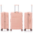 Juego de maletas PP Rígida 3 piezas|Maleta Cabina 55cm|Maleta Mediana 65cm Expandible |Maleta Grande 75cm Expandible |Bass RosaClaro