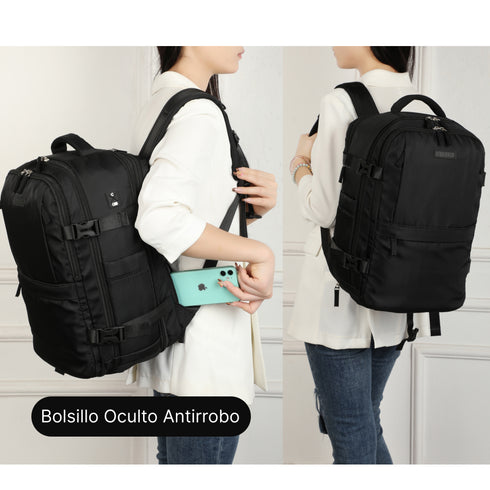 1990s Mochila de viaje cabina expandible para Ryanair 40x25x20-25cm,con bolsa de zapatillas,mochila casual