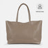 Bolso shopper para mujer de piel para personalizar khaki Luna