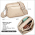 Bolso bandolera mujer pequeño de cuero PU tres compartimentos y dos bandoleras, bolso mensajero para cruzar polipiel regalo original para mujer - Dorado