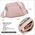Bolso bandolera mujer pequeño de cuero PU tres compartimentos y dos bandoleras, bolso mensajero para cruzar polipiel regalo original para mujer - Rosa