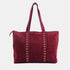 Bolso shopper para mujer de piel para personalizar con tachuelas rojo vino Alexandra