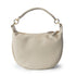Bolso bandolera de piel para mujer con asa corta beige Noa