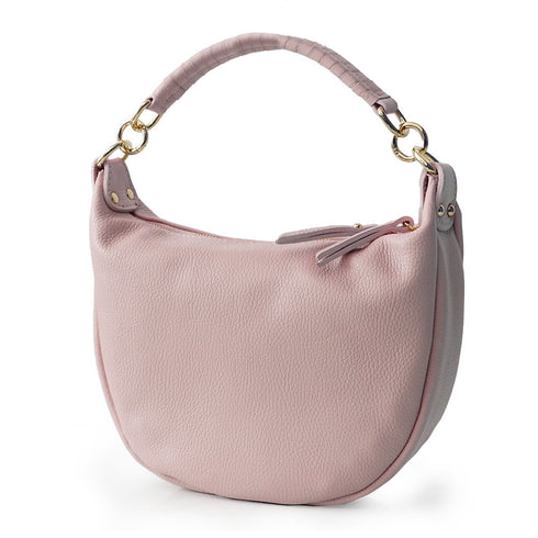 Bolso bandolera de piel para mujer con asa corta Nude Noa