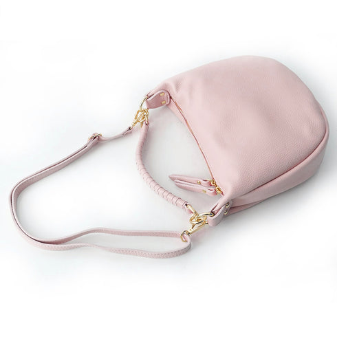 Bolso bandolera de piel para mujer con asa corta Nude Noa