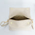 Bolso bandolera de piel con solapa Beige Laia