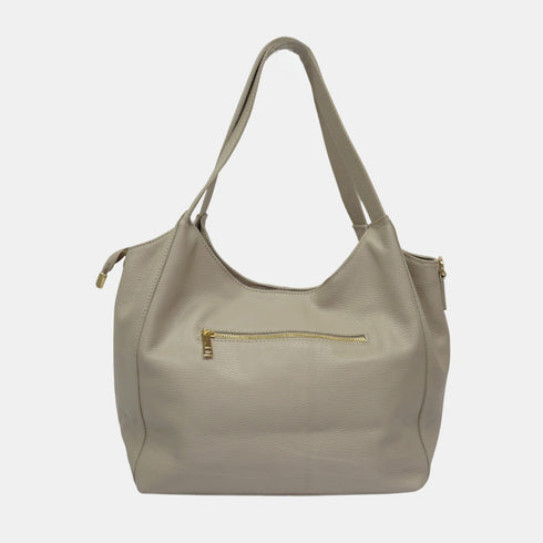 Bolso shopper mujer piel grande Alina (Beige)