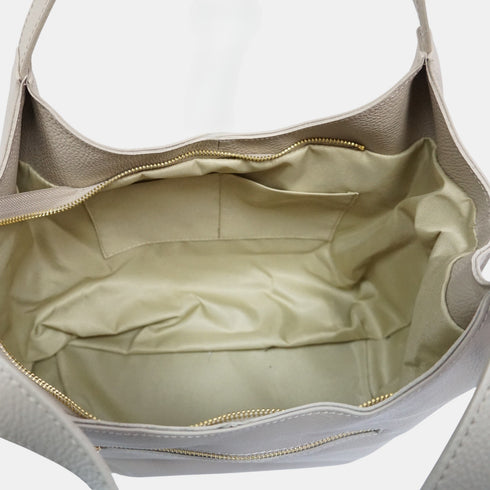 Bolso shopper mujer piel grande Alina (Beige)