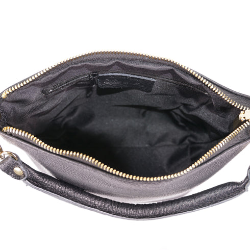 Bolso Hobo de Piel Mediano para Mujer – Carissa (Negro)