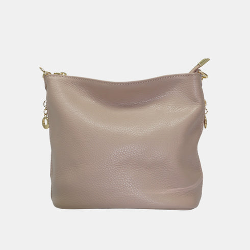 Bolso Hobo de Piel Mediano para Mujer – Carissa (Nude)