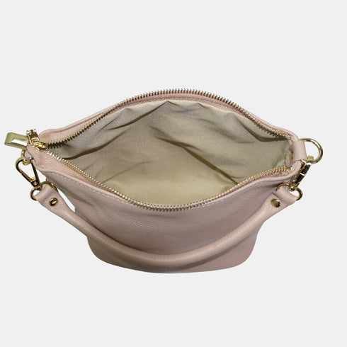 Bolso Hobo de Piel Mediano para Mujer – Carissa (Nude)