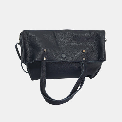 Bolso Shopper Grande de Piel para Mujer – Paulina (Azul Marino)