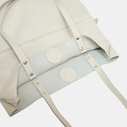 Bolso Shopper Grande de Piel para Mujer – Paulina (Beige)