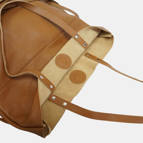 Bolso Shopper Grande de Piel para Mujer – Paulina (Marrón)