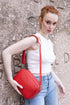 Bolso de bandolera con doble cremalleras Rojo Cora