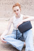 Bolso de bandolera con doble cremalleras Azul marino Cora