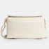 Bolso bandolera de piel con solapa Beige Laia