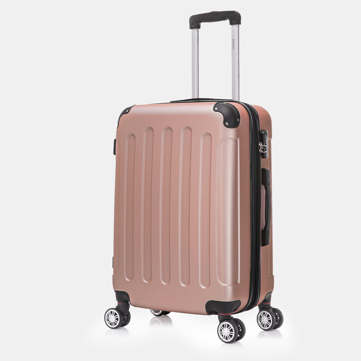 Maleta de viaje extensible mediana M-66cm-23kg de ABS rosa dorada Marina