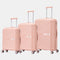 Juego de maletas PP Rígida 3 piezas|Maleta Cabina 55cm|Maleta Mediana extensible 65cm|Maleta Grande Extensible 75cm|Choco Rosa Claro