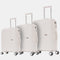 Juego de maletas PP Rígida 3 piezas|Maleta Cabina 55cm|Maleta Mediana extensible 65cm|Maleta Grande Extensible 75cm|Choco Blanco