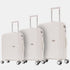 Juego de maletas PP Rígida 3 piezas|Maleta Cabina 55cm|Maleta Mediana extensible 65cm|Maleta Grande Extensible 75cm|Choco Blanco