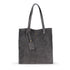 Bolso tote de piel serraje liso de mujer gris Cloe