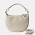 Bolso bandolera de piel para mujer con asa corta beige Noa