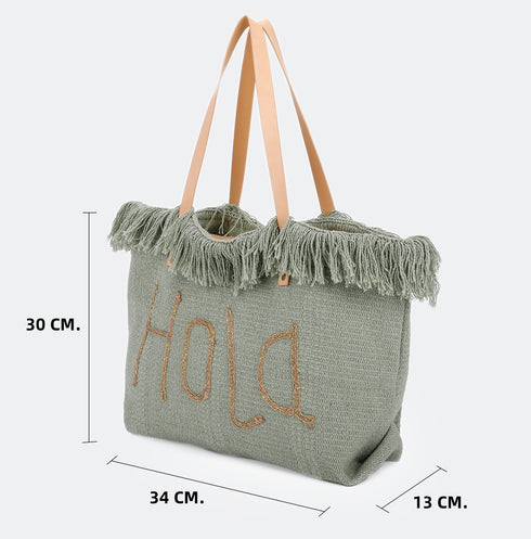 Bolso de playa de lino Hola Tammy