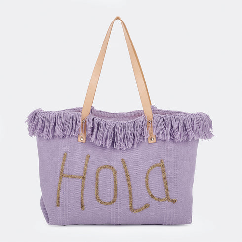 Bolso de playa de lino Hola Tammy