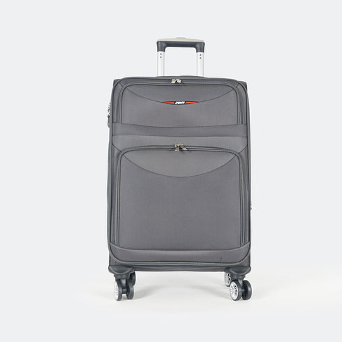 Maleta de viaje blanda extensible 56cm/66cm/76cm/86cm, 10kg/15kg/20kg/23kg, de tela poliéster Pissa Gris