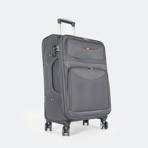 Maleta de viaje blanda extensible 56cm/66cm/76cm/86cm, 10kg/15kg/20kg/23kg, de tela poliéster Pissa Gris