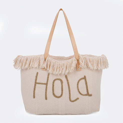 Bolso de playa de lino Hola Tammy