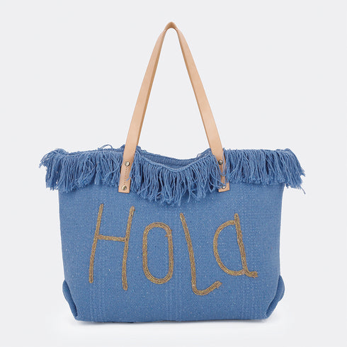 Bolso de playa de lino Hola Tammy