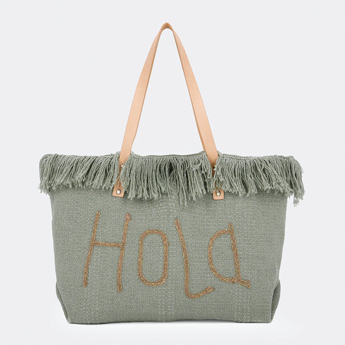 Bolso de playa de lino Hola Tammy