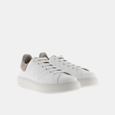 Zapatillas deportivas de piel mujer nude Milán Victoria