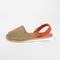 Menorquina de mujer de piel Alba (Beige/Naranja)