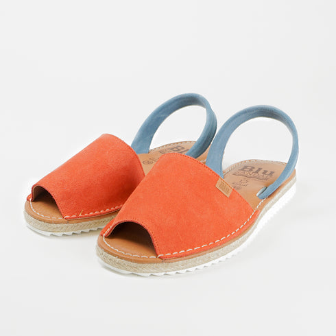 Menorquina de mujer de piel Alba (Naranja/celeste)