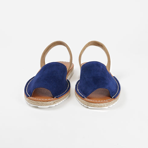 Menorquina de mujer de piel Alba (Navy/Beige)