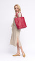 Bolso shopper para mujer de piel para personalizar rojo Amy