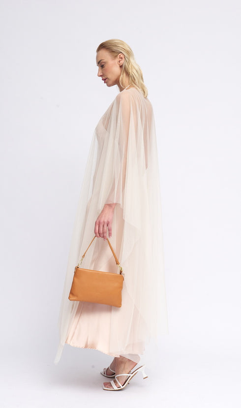 Bolso de mano y bandolera de piel para mujer marrón Ariadna