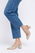 Zapatos con tacón para mujer de piel beige Mary